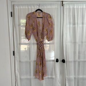 Madewell floral wrap dress